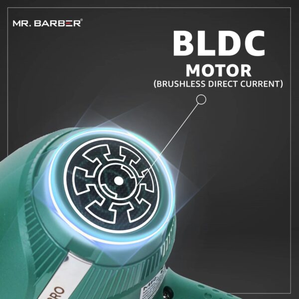 Mr. Barber 2400 Watts Infinity Pro Ionic Hair Dryer Ceramic Technology With 3-Heat Settings & 2-Speed Settings For Professional Styling (Green) - 1 Piece - Image 5