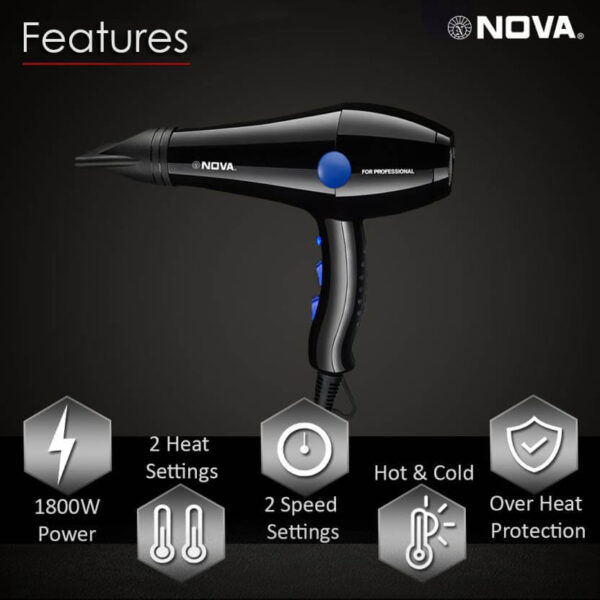 Nova Professional NHP 8216 Hair Dryer - Image 2
