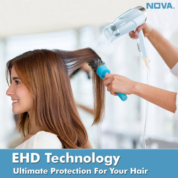 Nova Premium Silky Shine Hot And Cold Foldable NHP 8203 Hair Dryer - Image 3