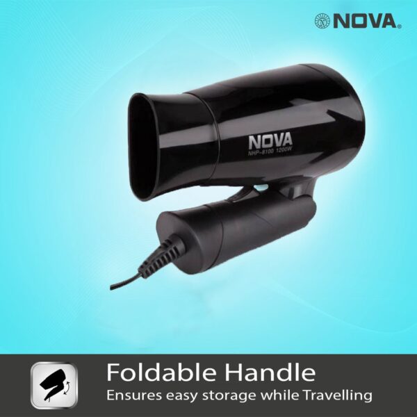 Nova Silky Shine Hot And Cold Foldable NHP 8100 Hair Dryer - Image 4