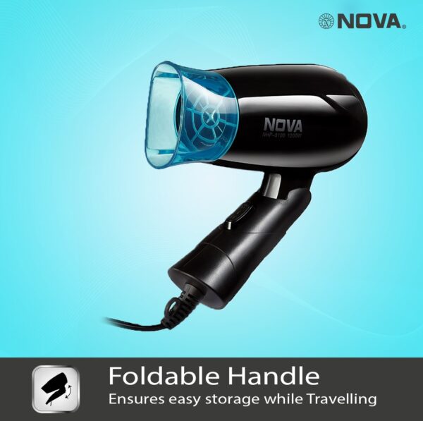 Nova Silky Shine Hot And Cold Foldable NHP 8100/05 Hair Dryer - Image 4