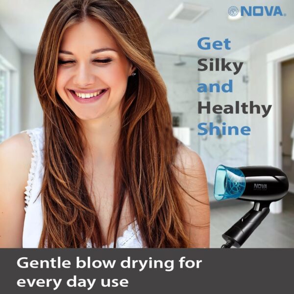 Nova Silky Shine Hot And Cold Foldable NHP 8100/05 Hair Dryer - Image 5
