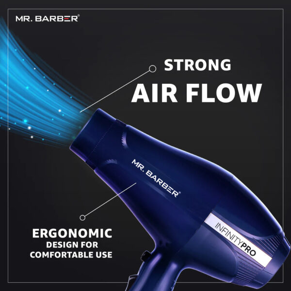 Mr. Barber Infinity Pro BLDC Hair Dryer 2000W | Fast Drying. Low Noise. Lightweight Professional Salon Hair Dryer (MB-INF) - 1 Piece - Image 5