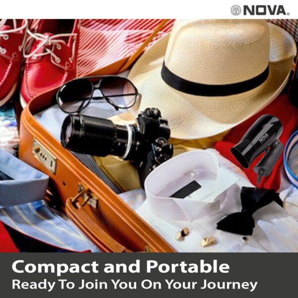 Nova Silky Shine Hot And Cold Foldable NHP 8100 Hair Dryer - Image 7