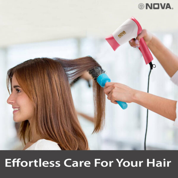 Nova Silky Shine 1400 w Hot and cold Foldable NHP 8104 Hair Dryer - Image 8