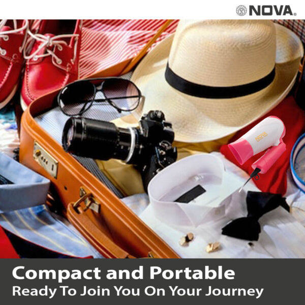 Nova Silky Shine 1400 w Hot and cold Foldable NHP 8104 Hair Dryer - Image 9