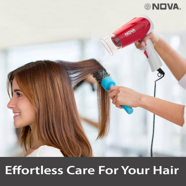 Nova Silky Shine 1300 w Hot and cold Foldable NHP 8103 Hair Dryer - Image 6