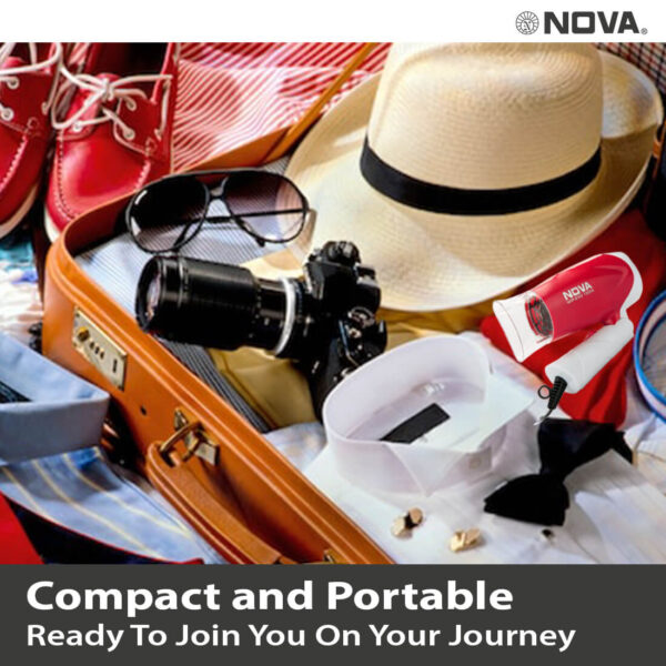 Nova Silky Shine 1300 w Hot and cold Foldable NHP 8103 Hair Dryer - Image 7