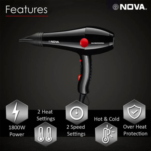 Nova Professional NHP 8210 Hair Dryer - Image 3