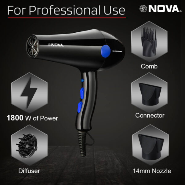 Nova Professional NHP 8221 Hair Dryer - Image 6