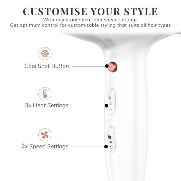 Deluxe Hair Dryer - Rose Gold - Image 3