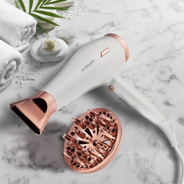 Deluxe Hair Dryer with Diffuser - Rose Gold - Image 5