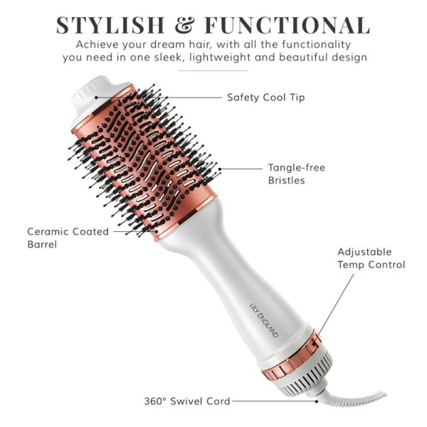 Hair Dryer Brush Deluxe Hair Dryer Brush - Rose Gold - Image 2