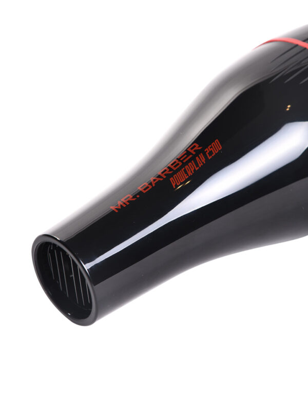 Mr. Barber MB-PP2500 Power Play with 2 Air Flow Detachable Nozzles Professional Hair Dryer. Blow Dry. Salon Style. 2200 Watts (Black) - 1 Piece - Image 3