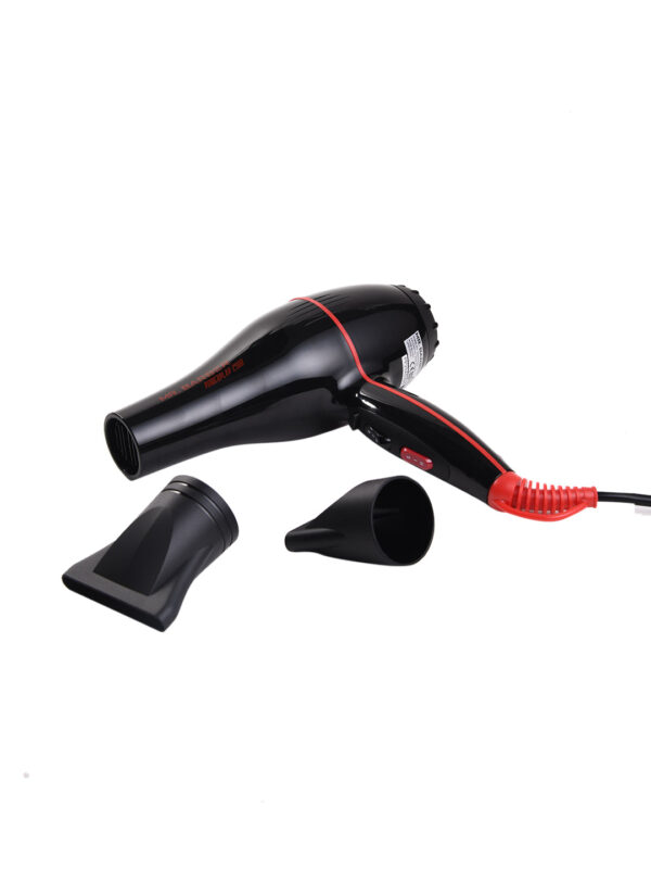Mr. Barber MB-PP2500 Power Play with 2 Air Flow Detachable Nozzles Professional Hair Dryer. Blow Dry. Salon Style. 2200 Watts (Black) - 1 Piece - Image 4