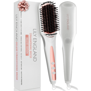 Hair Dryer Brush Deluxe Hair Straightener Brush - Rose Gold