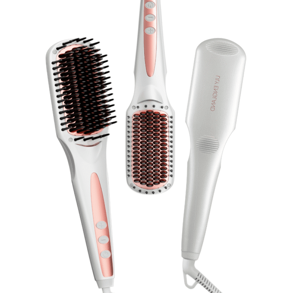 Hair Dryer Brush Deluxe Hair Straightener Brush - Rose Gold - Image 2