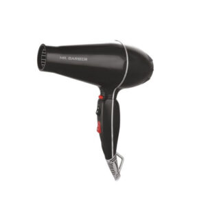Mr. Barber Airmax Dryer with 2 Air Flow Detachable Nozzles Turbo Motor Powerful Professional Hair Dryer For Styling & Dressing 2400 Watts (Black) - 1 Piece